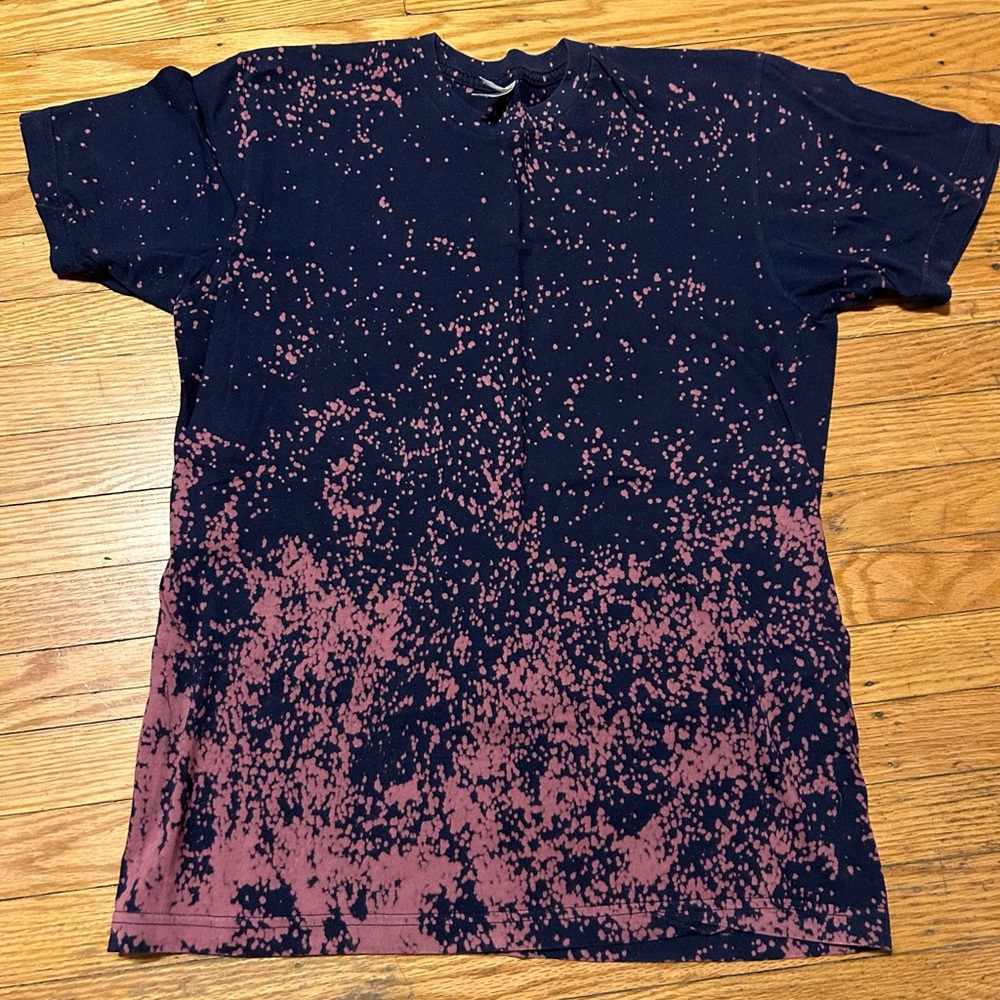 American Apparel Vintage Tiedye Splatter Shirt - Meidum Navy